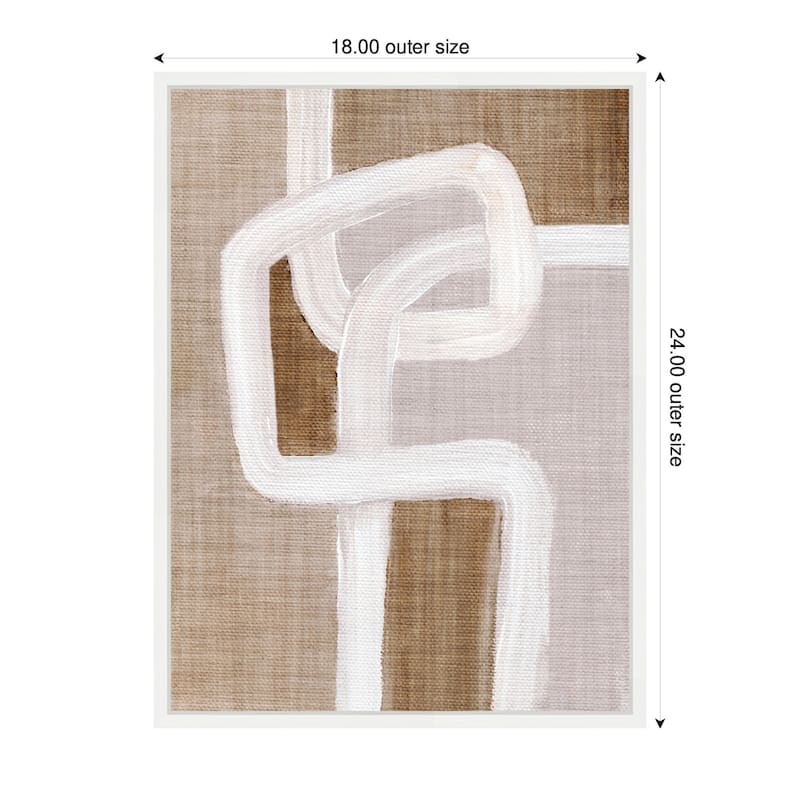 Kate and Laurel Sylvie Rhythmic Lines l Framed Canvas by Nikita Jariwala