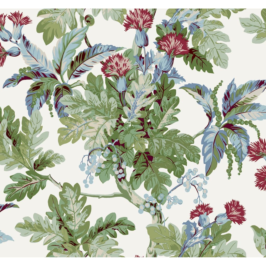 Ronald Redding Briarwood White Wallpaper