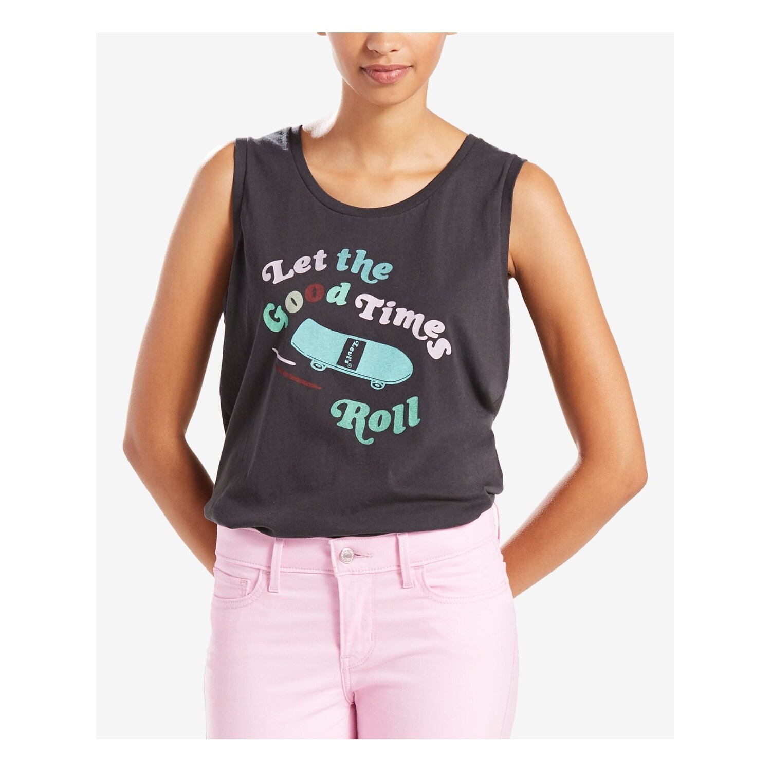 womens black levi top