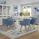 preview thumbnail 19 of 23, Modern Upholstered Solid Wood Dining Chair With Arms (Set of 2)