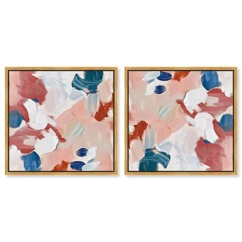 Brush Collection Blush Canvas by Art Remedy - 40" x 40" - Black