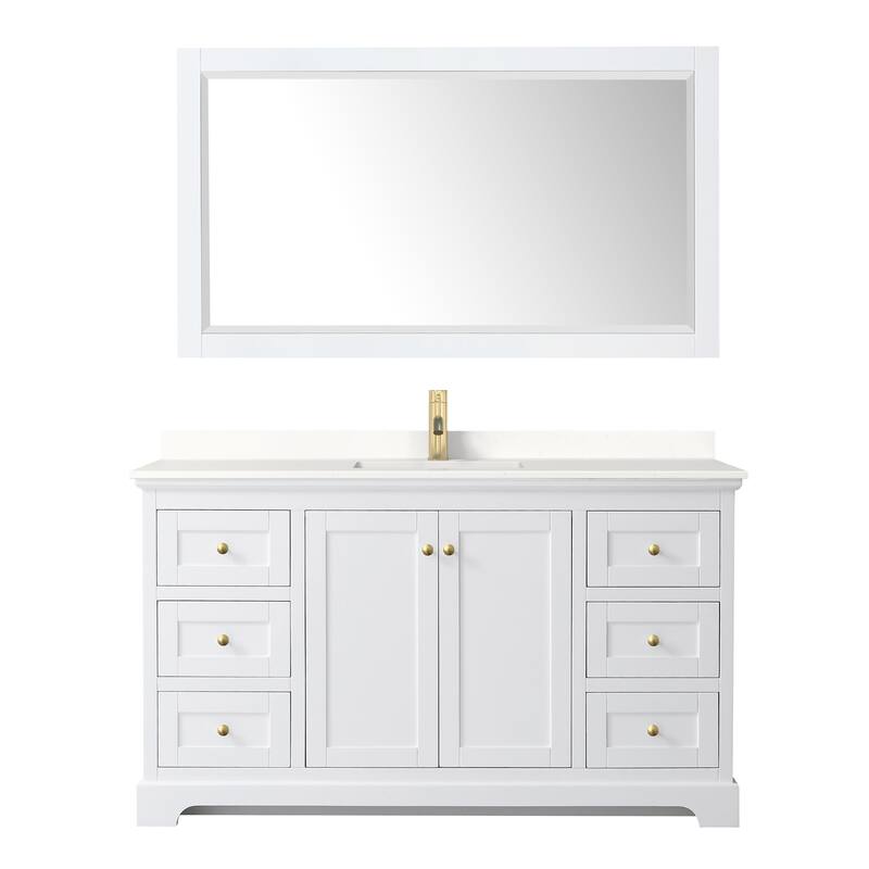 Wyndham Collection WCV232360S-QTZ-UNSM58 Avery 60" Free Standing