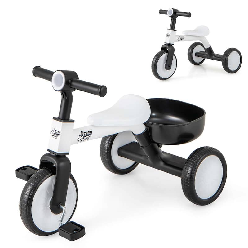 Costway 2-In-1 Kids Tricycle Auxiliary Balance Bike with Detachable - See Details