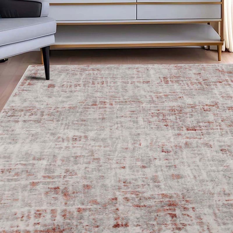 Superior Acer Distressed Abstract Modern Indoor Runner or Area Rug