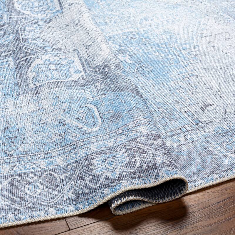 Livabliss Riya Vintage Medallion Machine Washable Area Rug