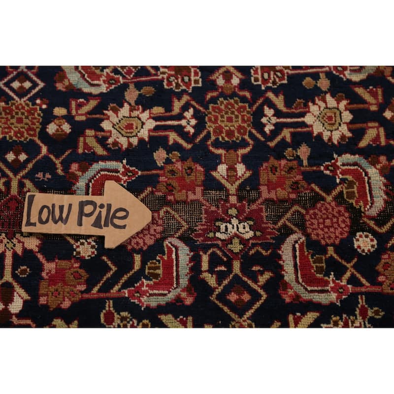 Vegetable Dye Karabagh Persian Antique Runner Rug Handmade Wool Carpet - 3'8" x 19'8"