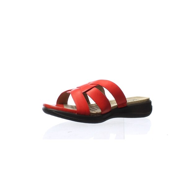 womens red sandals size 10