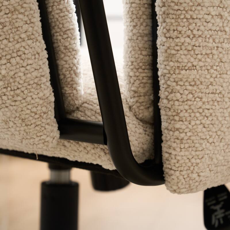 Upholstered Home Office Chair, Swivel Vanity Task Chair