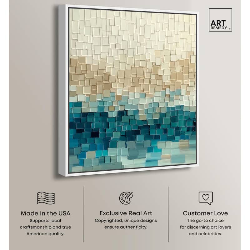 Pixelated Sea II Canvas by Art Remedy