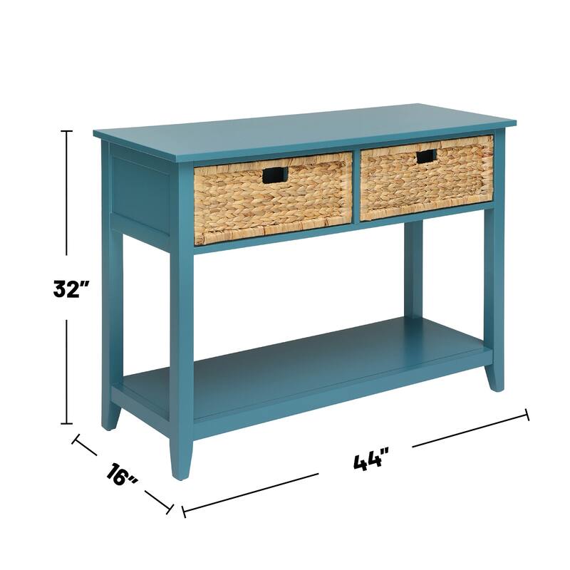 Wooden Accent Table with Storage Space