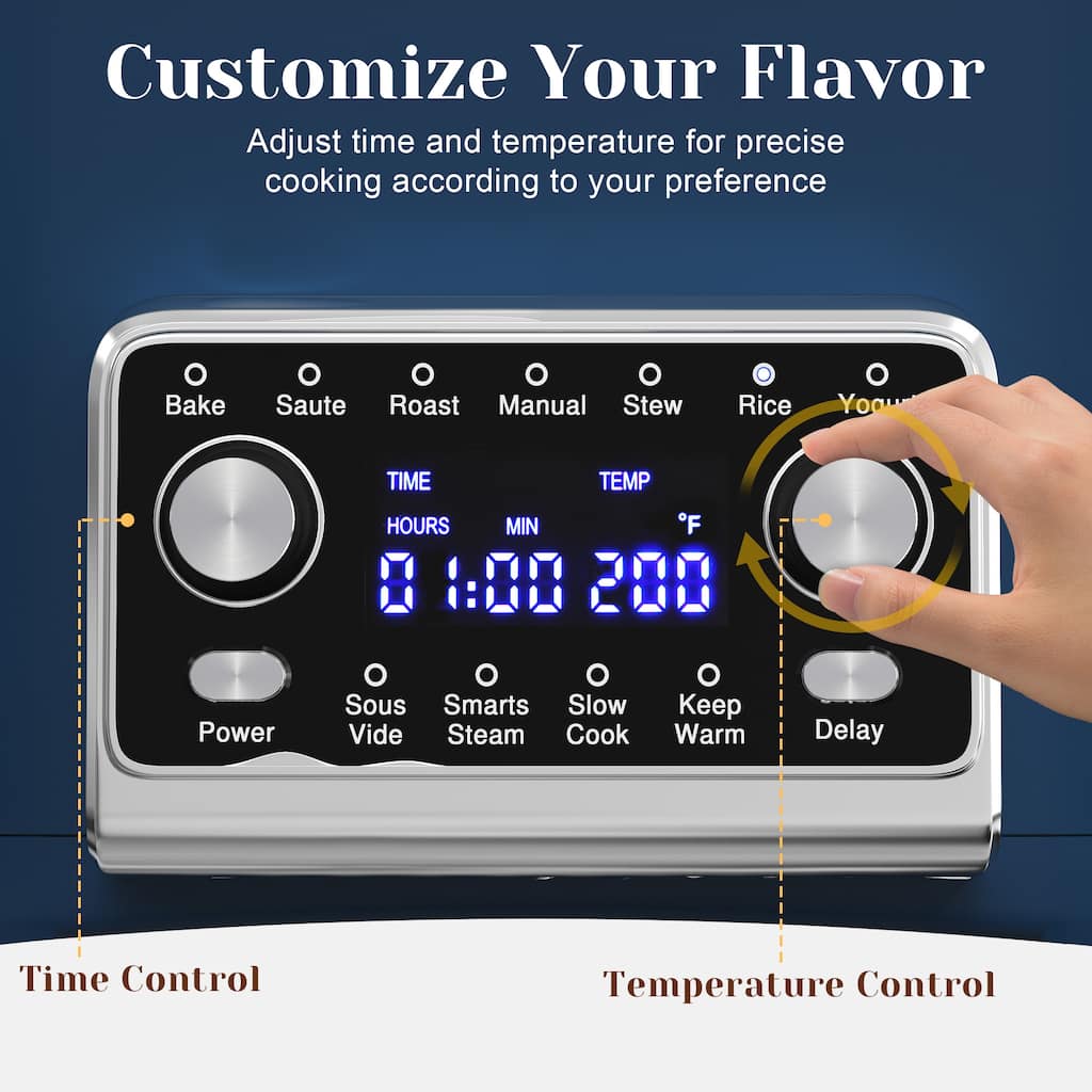 12-in-1 Digital Programmable Slow Cooker, 8 Quart Multi-Cooker