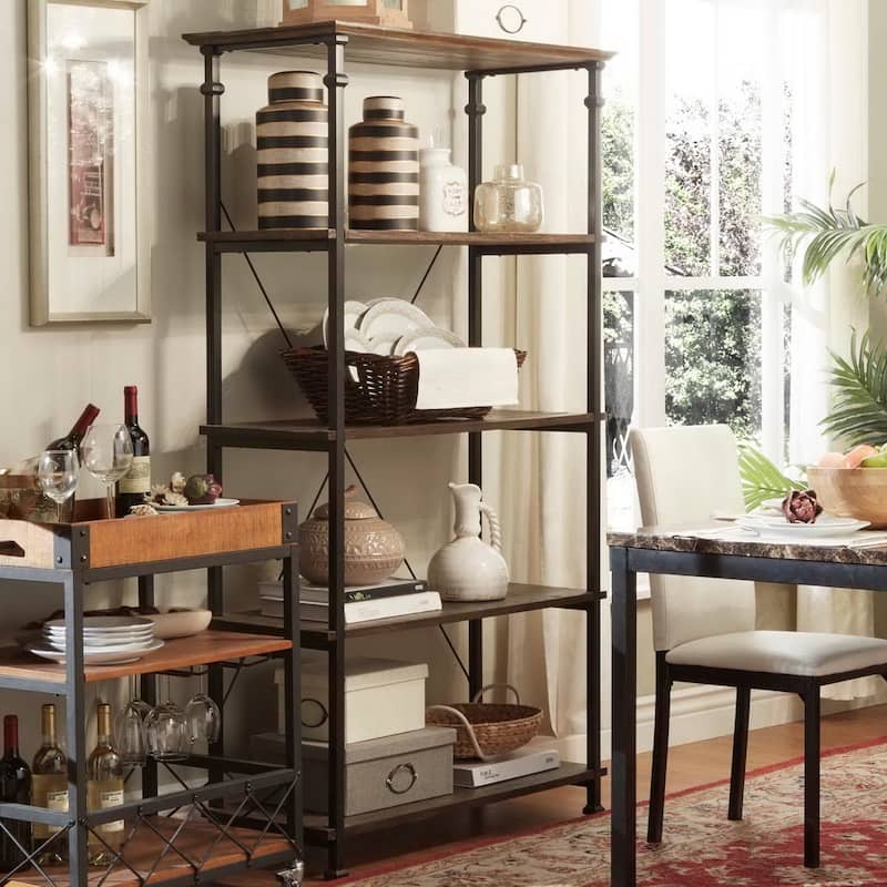 Myra Vintage Industrial Rustic 40-inch Bookcase by iNSPIRE Q Classic