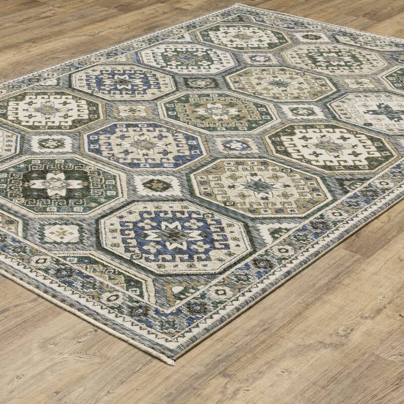 Style Haven Henretta Panel Medallion Fringe Edge Area Rug