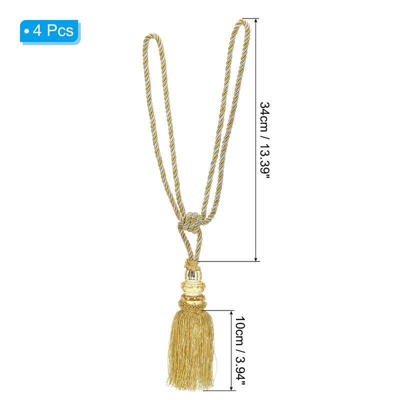 4 Pack Handmade Crystal Curtain Tiebacks Home Office Decorative