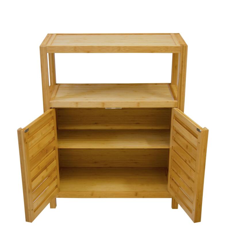 Porch & Den Burning Tree Solid Bamboo 2-door Spa Utility Cabinet