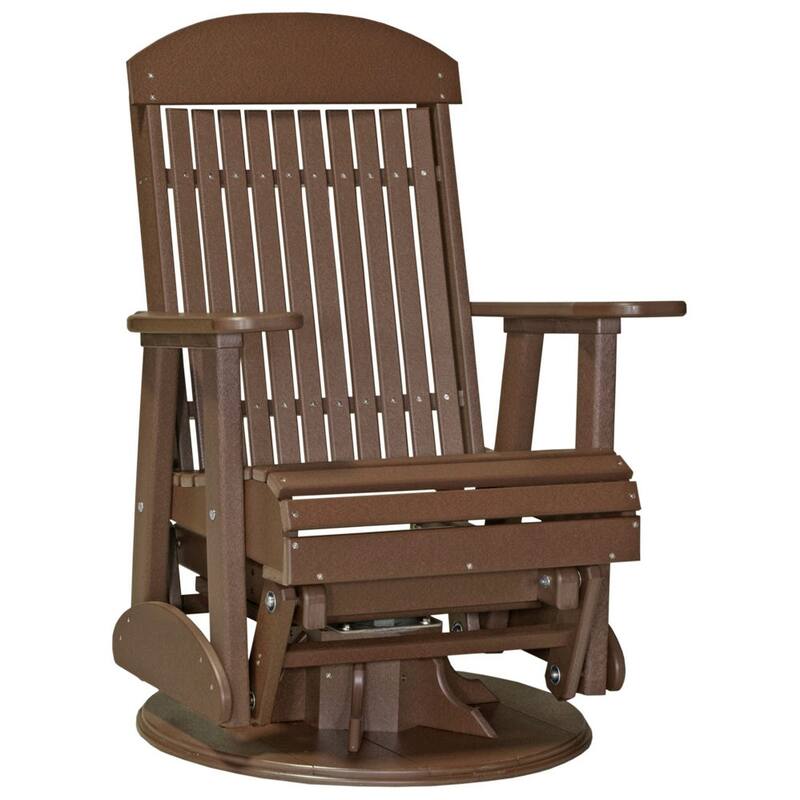 Poly Lumber Classic Swivel Glider Chair - Chestnut Brown