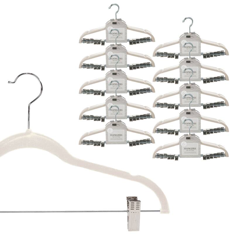 Simplify 24 Pack Velvet Hangers with Clips