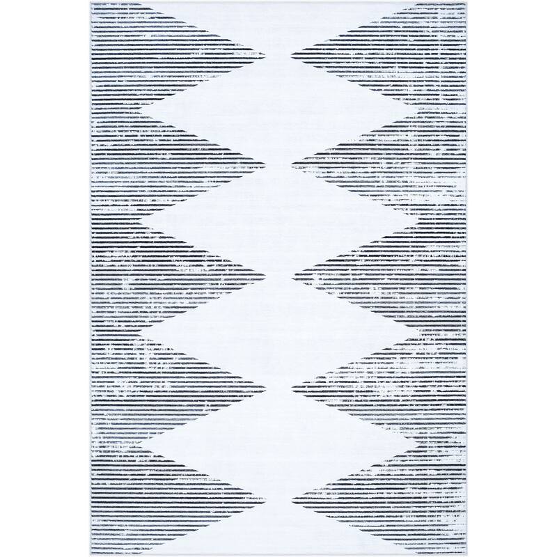 Livabliss Scandinavian Lavable Diamond Washable Area Rug