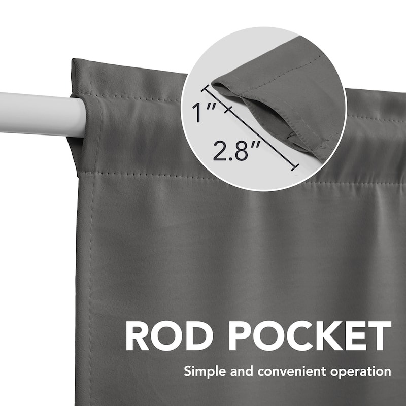 Rod Pocket Kitchen Curtain Valance and Tiers Set