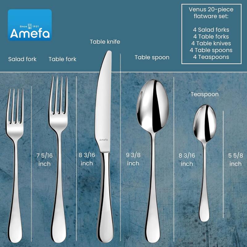 Amefa Venus 20 Piece 18/10 Stainless Steel Flatware Set