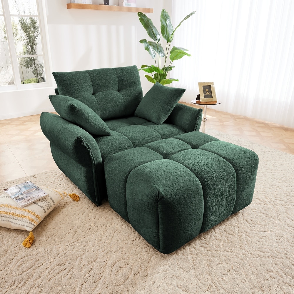Modern Ergonomic Single Sofa Chairs with Pillows