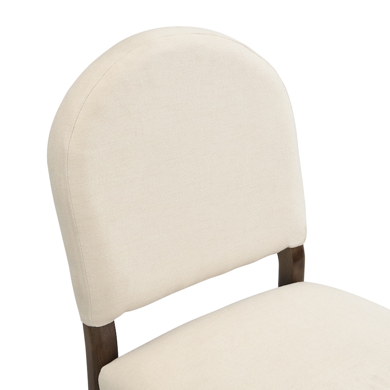 Christopher Knight Home - Mid-Century Upholstered Armless Dining Side Chairs with Rubber Wood Frame (Set of 2)