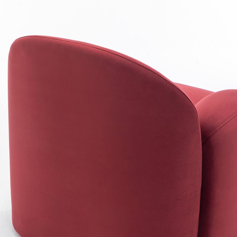 SEYNAR Modern Glam Velvet Thickened Seat Cushion Accent Chair Set of 2