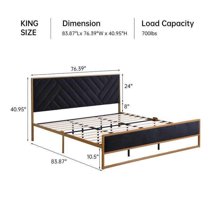 Velvet Platform Bed