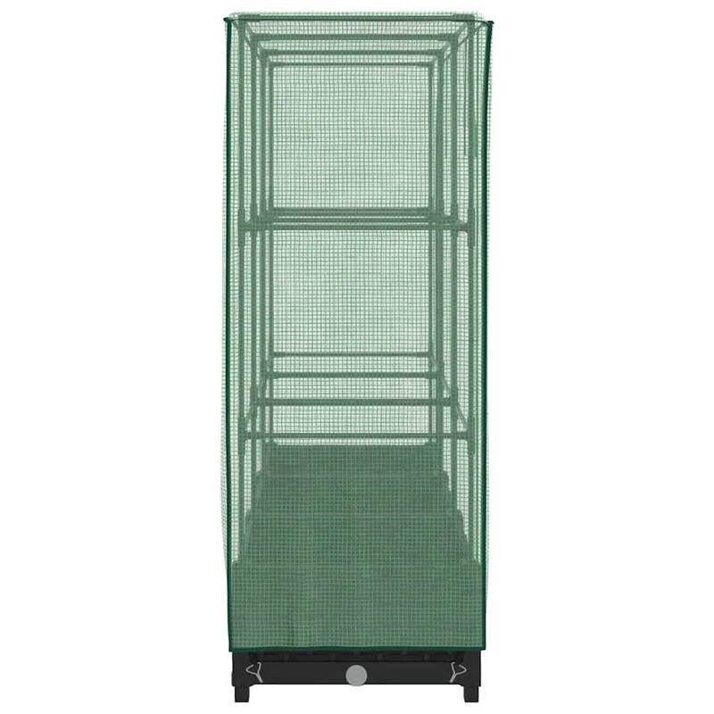 vidaXL Large Rectangular Raised Bed Black Polypropylene Large - 15.7 x 47.2 x 48.4