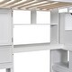 preview thumbnail 13 of 16, Multi-Functional Wood Loft Bed with Built-in Desk, Twin over Twin Bed with Staircase, Storage Compartments and Shelves