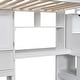 preview thumbnail 7 of 10, Twin over Twin Loft Bed with Built-in Desk and Staircase, White