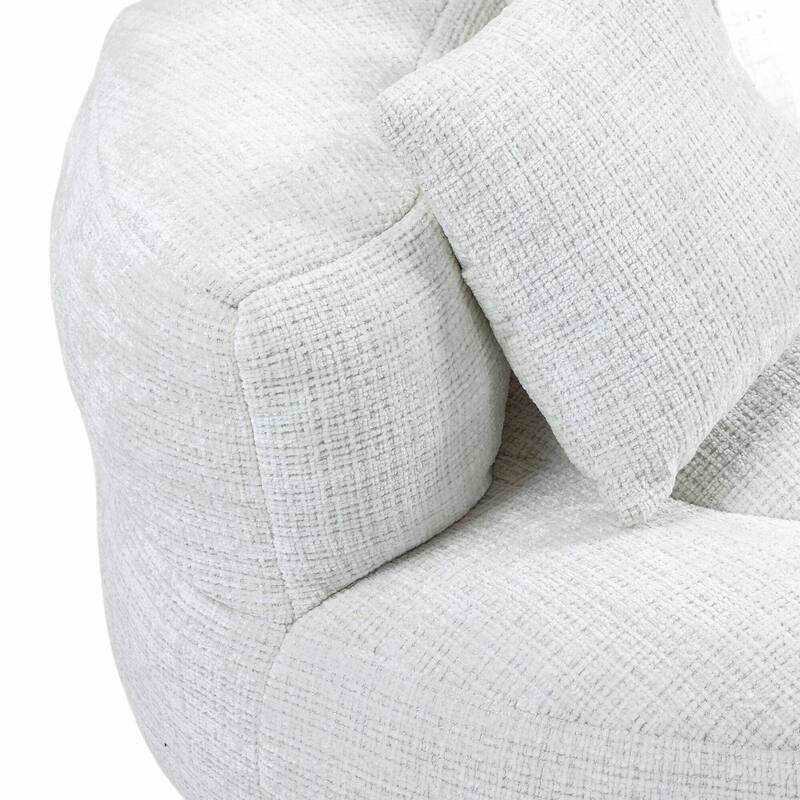 Durable Lazy Sofa Comfort Lounger, High Back Bean Bag Couch with 3 Pillows