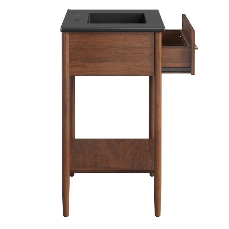 Zaire 18"/24"/30"/36"/48" Bathroom Vanity with Black Sink Top