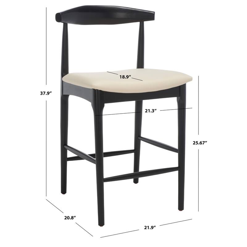 SAFAVIEH Mercy Retro 26-inch Counter Stool - 22 In. W x 21 In. D x 38 In. H - 22Wx21Dx38H