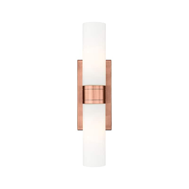 Innovations Lighting 617-2W-3-24 Ballston Urban Vanity Ballston Urban - Antique Copper / Matte White