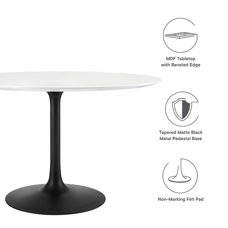 47" Round Wood Dining Table