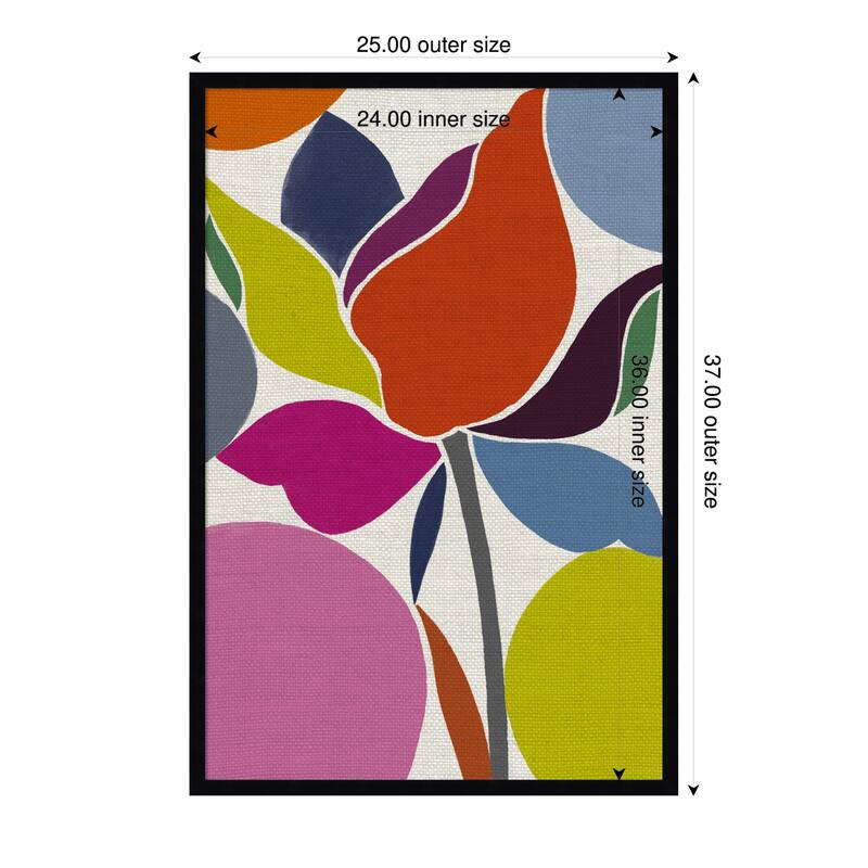 Amanti Art Framed Fabric Pinboard Printed Bulletin Board - Board Size 24 x 36