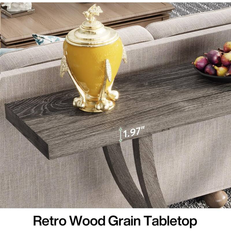 Console Entryway Table Farmhouse, 63 Inches Sofa Table for Entryway