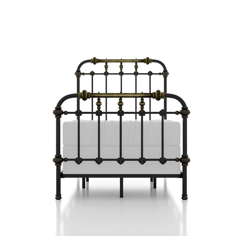 Furniture of America Pall Modern Metal Spindle Panel Bed