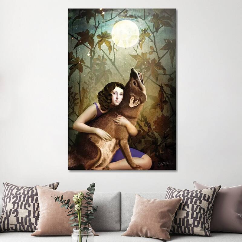 iCanvas "The Moon II" by Catrin Welz-Stein Canvas Print