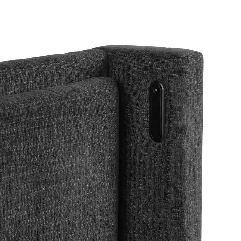 Stanford Upholstered Wingback Bed