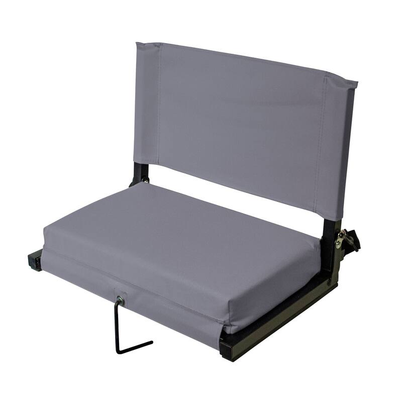 Outdoor Leisure Products 21" folding stadium chair in gray