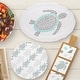 preview thumbnail 3 of 2, Pavilion Beach Themed Melamine Dinner Plates (Set of two) - 10.5"