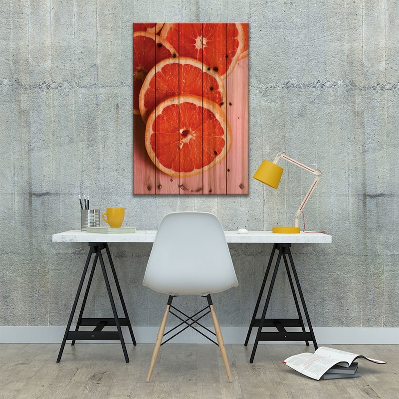 Citrus II Print On Wood by Olivia Joy StClaire - Multi-Color