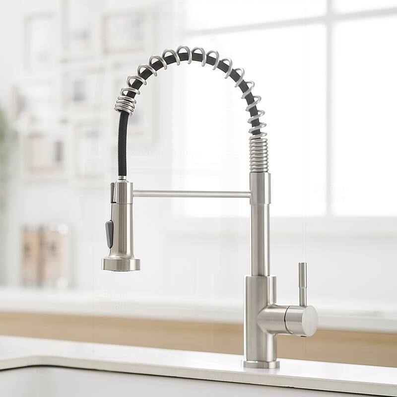 Kitchen Faucet with Pull Down Sprayer and Swivel Function