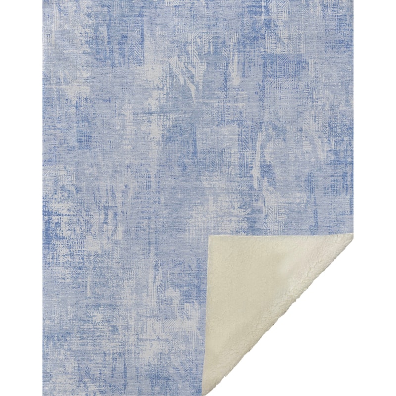 Premium Machine Washable Abstract Modern Sherpa Throw Blanket
