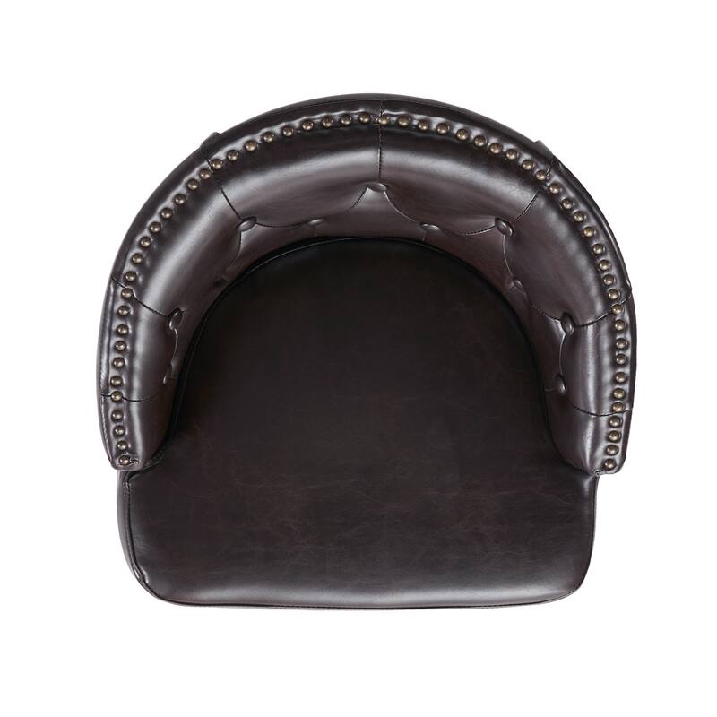 360 Degree Swivel Bar Stool with Stunning Nailhead Trim, Set of 2