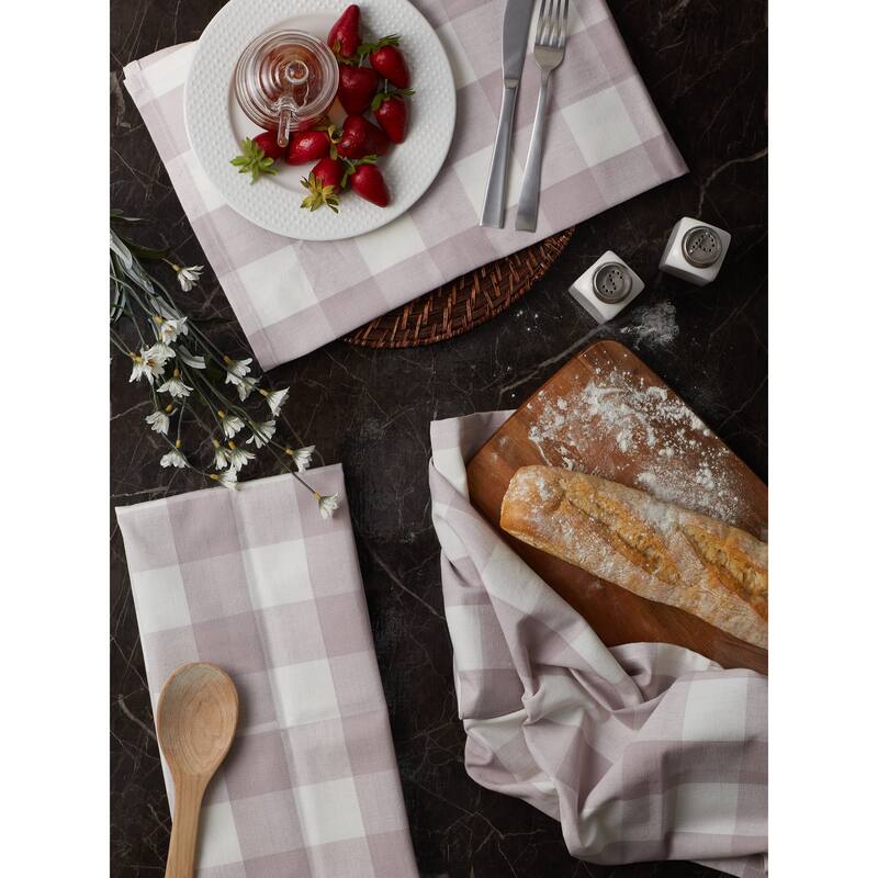 DII Vintage Red Buffalo Check Dishtowel (Set of 3)