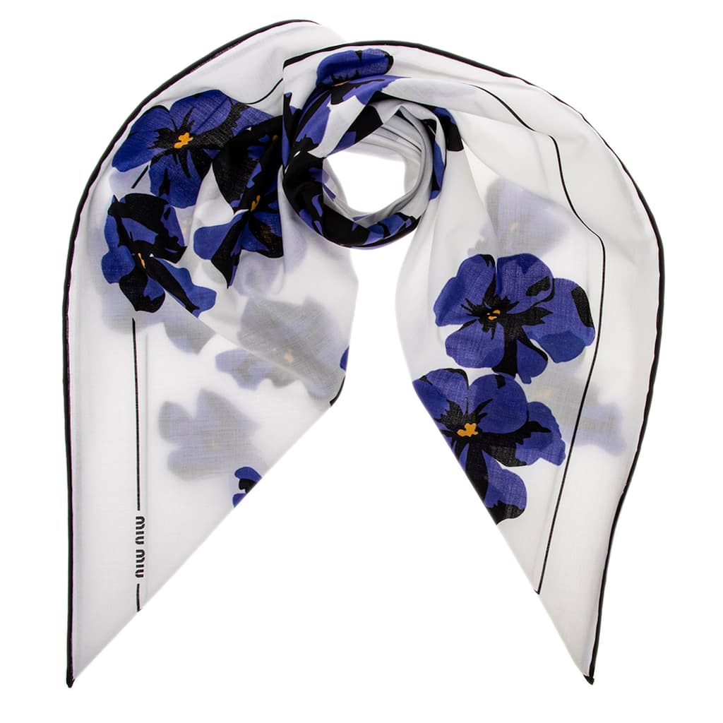 Miu Miu Floral Print Scarf