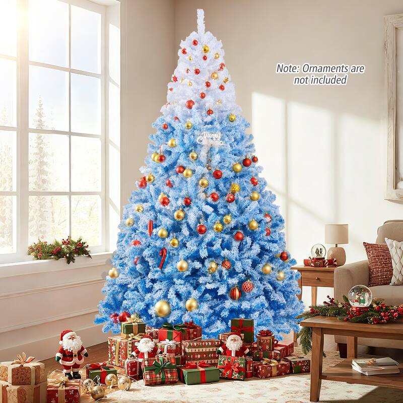 Costway 5/6/7/8 FT Artificial Christmas Tree with 180/250/350/470 Warm - See Details
